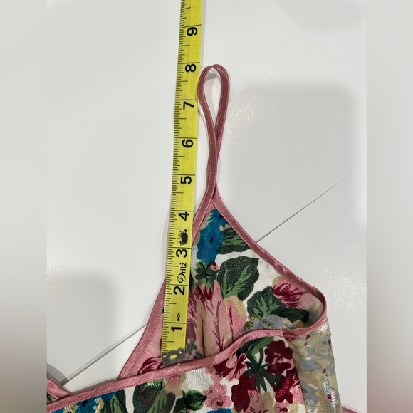 Vintage Victoria’s Secret Floral Bodysuit Lingerie Petite XS/S Button Crotch - Picture 10 of 10